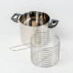 Stainless Steel Frying Pot with Basket 